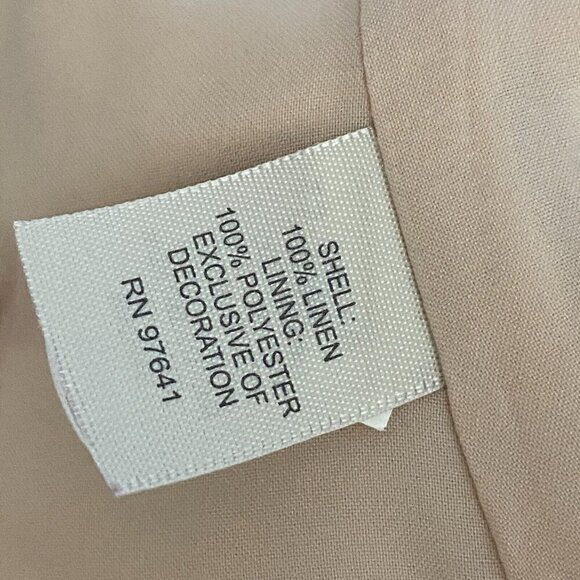 J. Jill Floral Embroidered Linen Skirt Pockets Lined Boho Beige Tan Size 14P - Picture 8 of 11